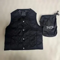 TAION ブラック ダウンベスト キッズ用　収納袋付き