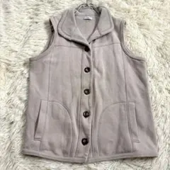y7148 裏起毛ベスト XL 大きいサイズ 婦人服 ゆったり ベージュ
