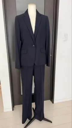 エヌライン ストレッチ パンツスーツ シャドウストライプ リクルートスーツ