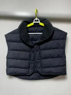 ダウンベストMフリース襟付き