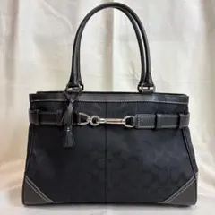 COACH Horsebit Tote Bag Black Tassel - メルカリ