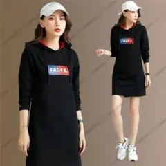 LD356ゴルフワンピース パーカー ドレス 春秋 カジュアルウェア