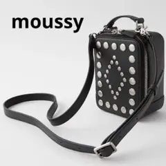 moussy STUDDED SQUARE MINI BAG ブラックのサムネイル