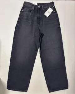 【オンライン即完品】H&M スーパーバギーデニム29/30ブラックバギー