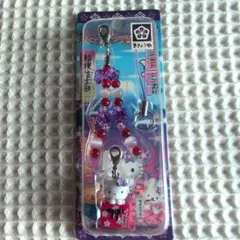 未使用品【山梨限定】桔梗信玄餅キティちゃん ストラップ.+゜