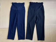 UNIQLO マタニティパンツ ネイビー ブラック 2点セット