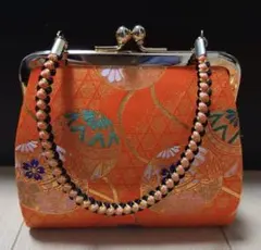 七五三 鞄 和風花柄 がま口バッグ　送料込み