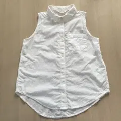 H&M ホワイト ノースリーブシャツ 146