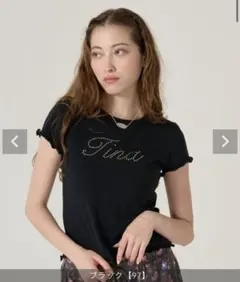 ラインストーン コンパクト Tシャツ TINA：JOJUN