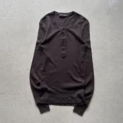 00s dolce&gabbana brown ribbed henry l/sのサムネイル