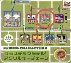 サンリオキャラクター プラスチックモデル！アクリルキーチェーン