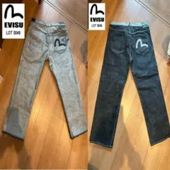 EVISU JEANS LOT 0049 リバーシブルジーンズ ブラックデニム