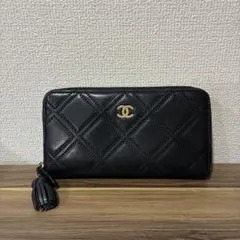 シャネル マトラッセ ダイヤステッチ ビッグココ ラウンドファスナー長