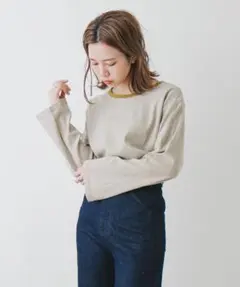 kastane ボーダーリンガーカットソー ニット
