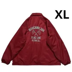 70s 80s USA製 ナイロン コーチジャケット XL 赤 グレー