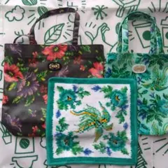 FELLER 花柄ミニバッグハンカチセット