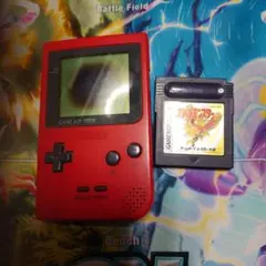 ジャンク。任天堂 ゲームボーイ ポケット 赤 本体とポケットモンスター赤