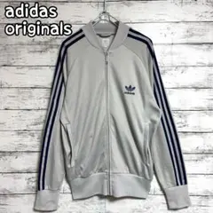 希少　アディダス ATP L刺繍ロゴ　銀タグ　グレー　ネイビー　ブルー　　L
