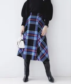 SNIDEL＊　大人気　ツイードスカート＊ロービングチェックスカート　スナイデル