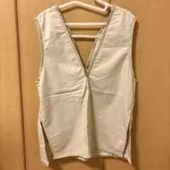 LEPSIM リネン混フリンジベスト