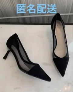 ポインテッドトゥ パンプス　シースルー