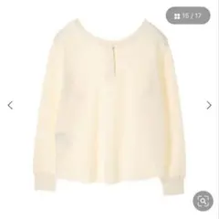 ヘンリーネック長袖トップス