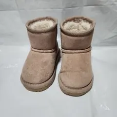 petit main　スウェードブーツ　ピンクベージュ　13㎝