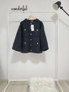 タグ付き　Loungedress ツイードジャケット グレーのサムネイル