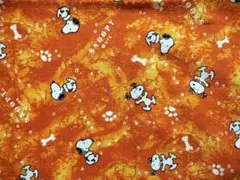 スヌーピー オレンジ生地 約100cm x 80cm