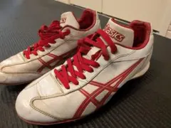 asics 野球 スパイク ホワイト/レッド
