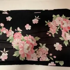 花柄 レディース 浴衣 黒