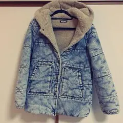 ANAP デニジャケット　y2k ボアジャケット　フリーサイズ　中綿　洗濯◎