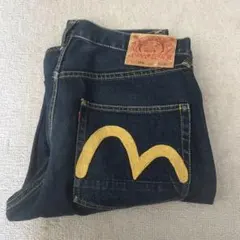 EVISU 刺繍ストレートデニムパンツ