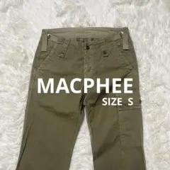 MACPHEEトゥモローランド　カーゴパンツ　ワークパンツ　カーキ　S