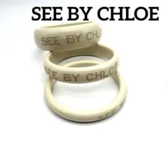 SEE BY CHLOE シーバイクロエ ロゴ入り バングル 3点セットのサムネイル