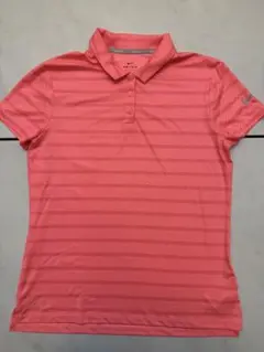 Nike Dri-FIT ストライプポロシャツ XL ピンク