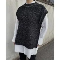 SIDE ZIP TWEED KNIT VESTのサムネイル