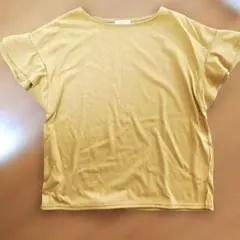ハニーズ　シネマクラブ　フリル　Tシャツ　オフィス　マスタード　　黄色　秋色