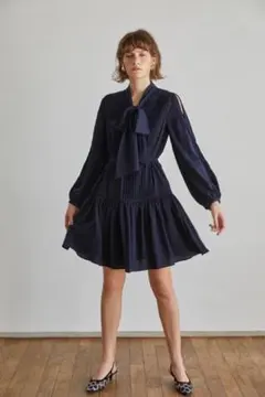 【✨極美品✨】Estella.K◎Lulani Dress リネンワンピース 黒 Estella.K ワンピース Veronica Belted Dress スタンドレース