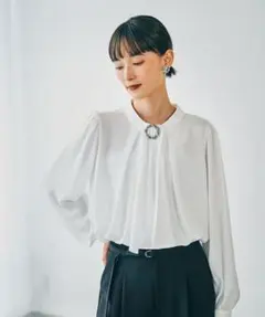 LEPSIM オフホワイト【入卒式／セレモニー】2WAYボウタイブラウス