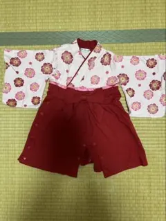 袴 ロンパース 女の子 ベビー 赤ちゃん 初節句 着物 ひなまつり はかま 和装