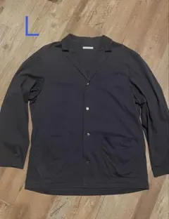 【美品】UNITED ARROWS ノーカラージャケット ネイビー Lのサムネイル