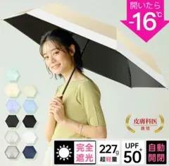 【皮膚科医師監修】日傘 折りたたみ 自動開閉 UV遮蔽率99.9% 晴雨兼用