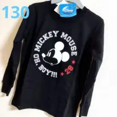 130☆ミッキー　長袖　ブラック　春秋　❇新品❇ディズニー❇