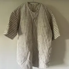 5572 【美品】usaato うさとの服　クルーネックブラウス 無地 手織り 5572 【美品】usaato うさとの服 クルーネックブラウス 無地 手織り