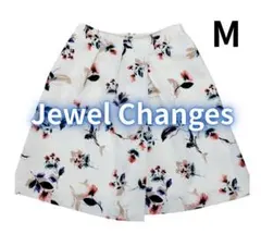 美品 Jewel Changes フラワープリント フレアスカート38/Mサイズのサムネイル