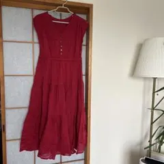 ノースリーブ ロング ワンピース レッド urban research M