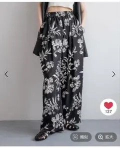 新品　LOWRYS FARM タックワイドイージーパンツ