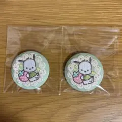 サンリオキャラクターズ 刺繍缶バッジビスケット4 ポチャッコ　2個セット