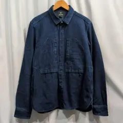 【size:L】スノーピーク オカヤマ オックス シャツ インディゴ 刺し子のサムネイル